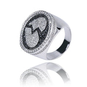 Iced Out Broken Heart Ring for Men — Micro Pave CZ Band