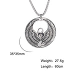 Egyptian Pyramid Pharaoh Isis Amulet Pendant Necklaces For Women Men Stainless Steel Jewelry Vintage Talisman African