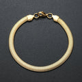 Hot sale 6MM 316L stainless steel gold black color flat snake chain bracelet fashion jewelry for men and women party gifts