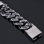 Gothic Men's Skull Bracelets 19MM Stainless Steel Ghost Chain Bracelet For Man Skeleton Jewelry For Manly Wrist New