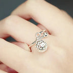 100% Real Pure 925 Sterling Silver Hollow Ball Rings For Women Statement Jewelry Finger Ring anillos mujer Bijoux