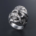 Ancient Egyptian Mummy Skull Ring For Men Punk Retro Egyptian Stainless Steel Biker Ring Hip Hop Rock Jewelry Store