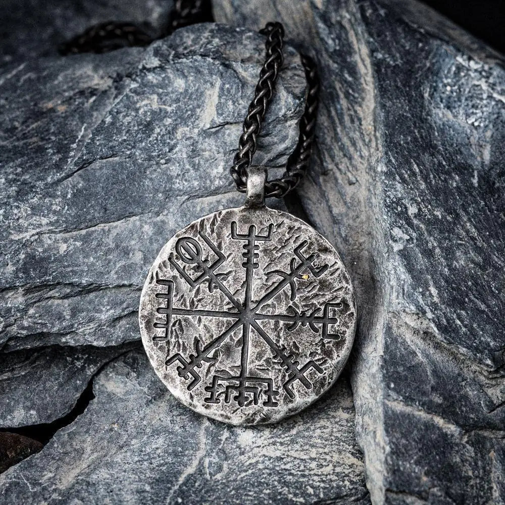 Viking Vegvisir Stainless Steel Pendant Necklace