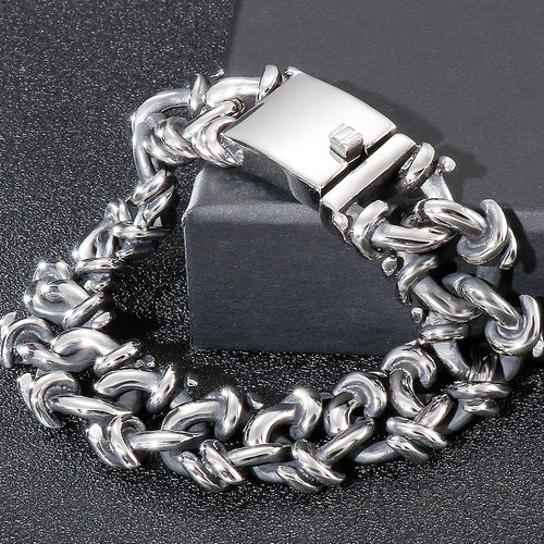 Stainless Steel Bracelet Men 20MM 316L Stainless Steel Men's On Hand Bands Chain Bracelets Male Jewellery Iron Mannen