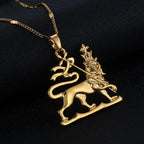 Ethiopian Lion of Judah Pendant — Gold