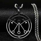 Baphomet Steel Pendant Lucifer Sigil Seal Satan