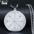 Solomon Seal Protection Pendant — Stainless