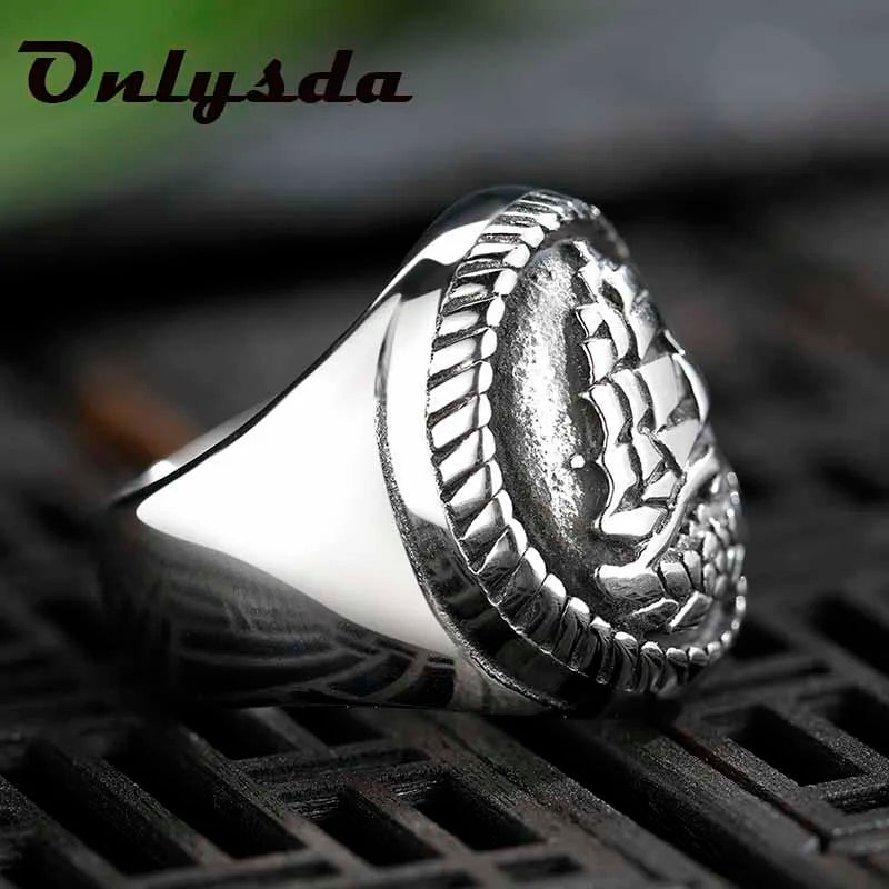 Vintage Sailboat Stainless Steel Ring