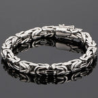 Hiphop Chain Bracelets For Men Never Fade Gold Color Stainless Steel Bracelet Manly Wrist 8.66" Classic Mens Jewellery