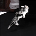 Gothic Punk Knuckle Ring Retro Rhino Gothic Scroll Armor Knuckle Metal Full Ring Cool Ring Men Boyfriend Gift Fine Jewlery