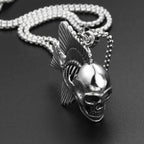 Skeleton Fish Bone Pendant Necklace — Stainless Steel