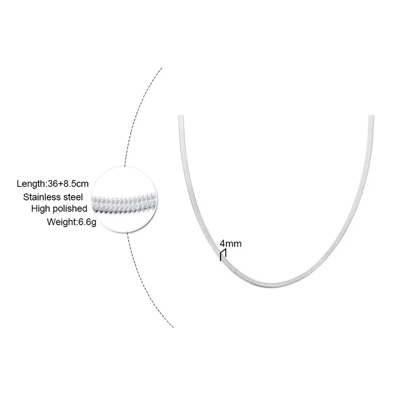 Gold Snake Chain Necklace — 38-60cm