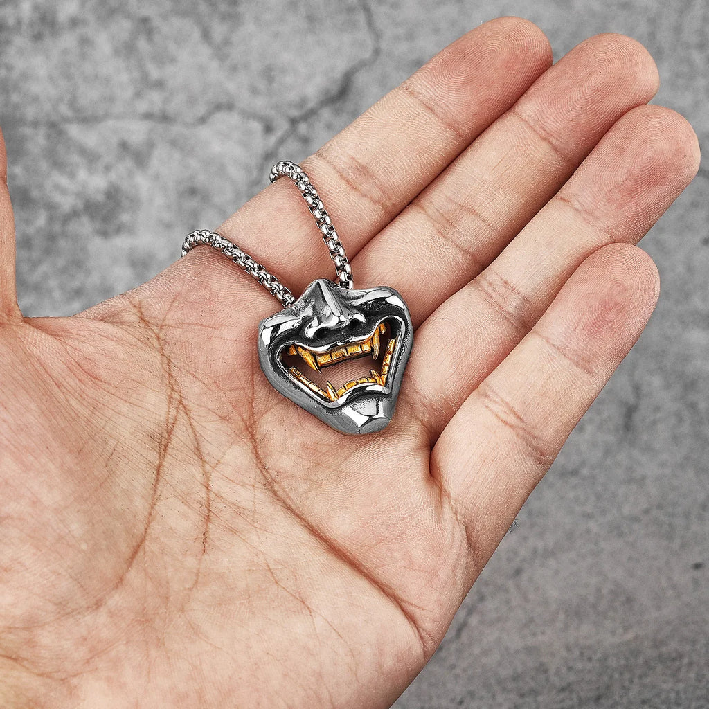 Samurai Stainless Steel Pendant Necklace