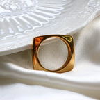 Punk Stainless Steel Ring Vintage Geometric Irregular Square Quadrilateral Fashion Knuckle Rings For Men Women Jewelery