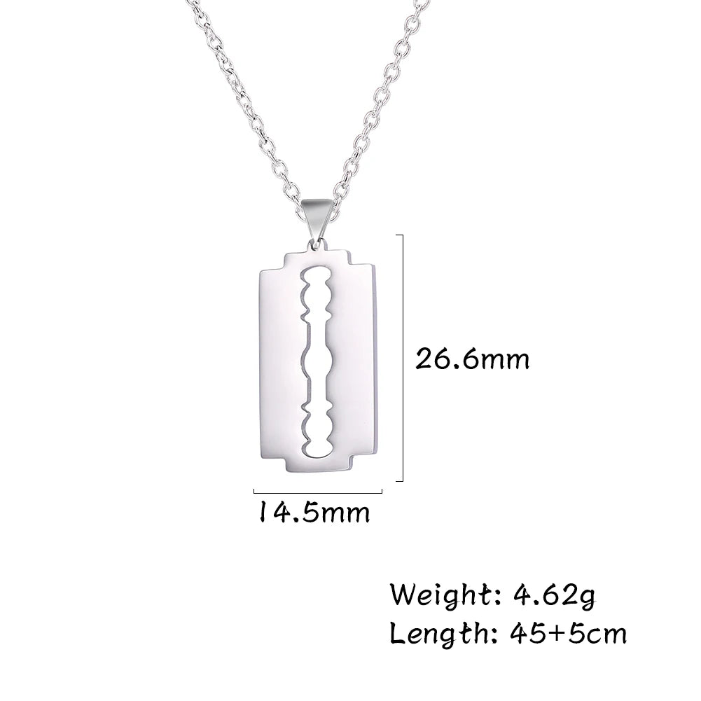 My Shape Lightning Necklaces For Women Tooth Mountain Heart Stainless Steel Necklace Choker Fashion Jewelry Gifts For friend