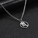 Cazador Zodiac Pendant Necklace for Women 12 Constellation Aries Pisces Gemini Chocher Stainless Steel Jewelry Gold Color Gifts