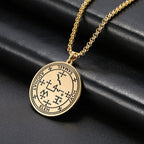 COOLTIME Supernatural Amulet Men Pendant Necklace Stainless Steel Archangel Michael Raphael Uriel Gabrie Angel Talisman