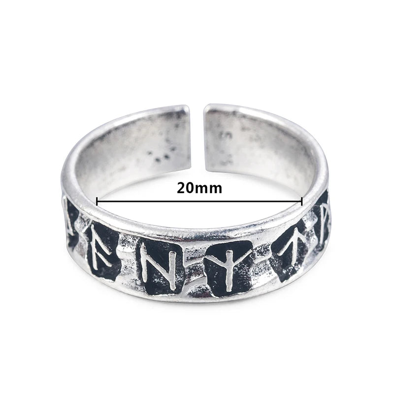 Vintage Viking Ring Ethnic Totem Rune Ring Men Geometric Shaped Titanium Steel Ring Fashion Locomotive Ring Jewelry Gifts