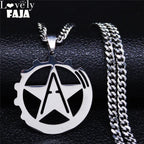 Hammer Sickle Pendant Necklace — Silver