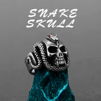 Skeleton Punk Men's Ring Rock Motorcycle Stainless Steel Ring Titanium Steel Casting Creative Gift