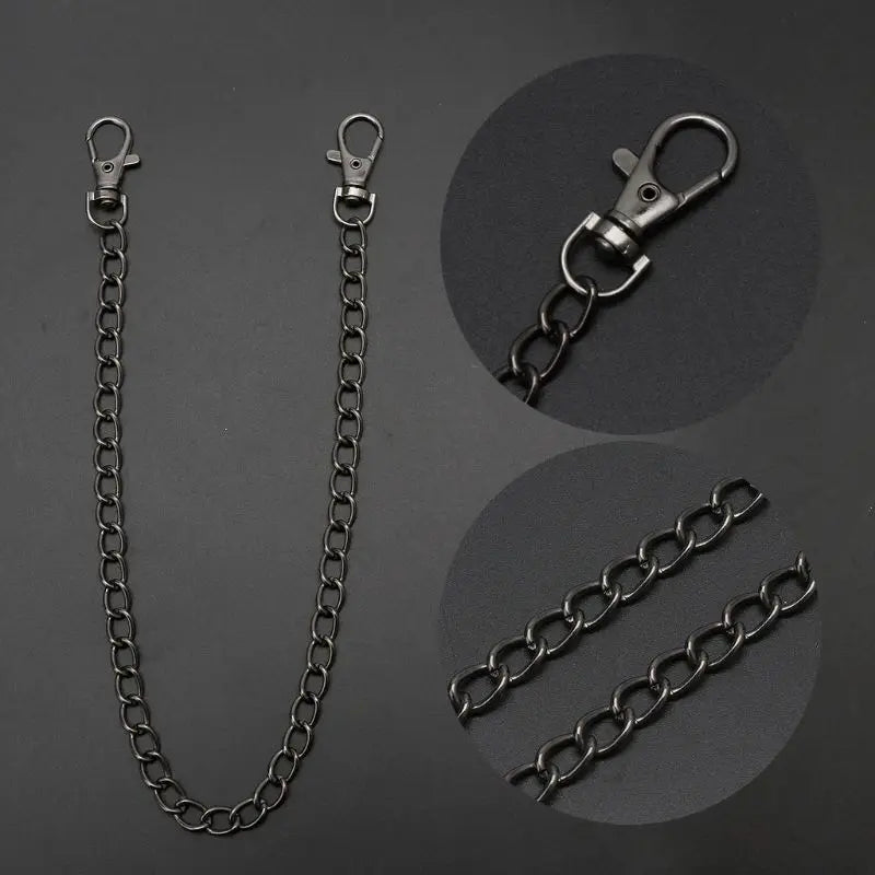 Belt Wallet Pocket Chain Keychain — Stainless Steel