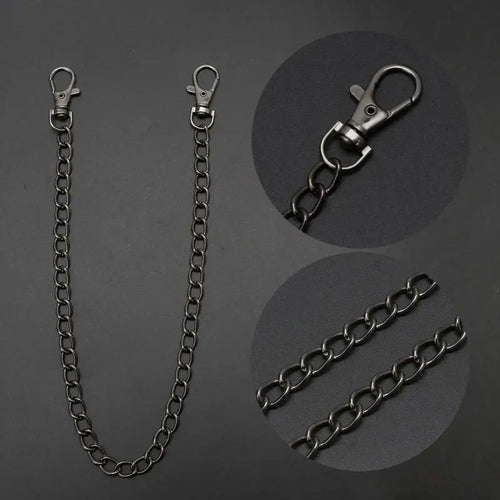 Belt Wallet Pocket Chain Keychain — Stainless Steel