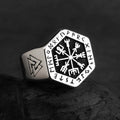 Vegvisir stainless steel rings for man Nordic mythology Viking rune Index Ring fashion jewelry