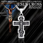 BEIER Christ Jesus Pendant Necklace 316L Stainless Steel Cross Chain Heavy Men Jewelry Gift Religious Christian Jewelry BP8-210