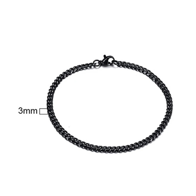 Cuban Curb Chain Bracelet — Stainless Steel