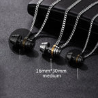 Barbell Fitness Pendant Necklace — Stainless Steel