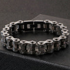 Heavy Stainless Steel Cross Bracelet for Man 23CM Long 13MM Wide Bicycle Chain Men's Bracelets Accessories Vintage