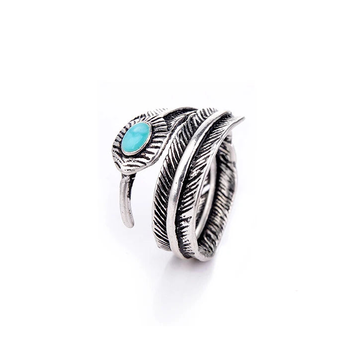 Vintage Feather Open Ring for Men & Women — Adjustable, 24 Styles