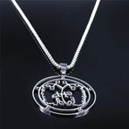 Demon Seal Silver Pendant Necklace — Stainless Steel