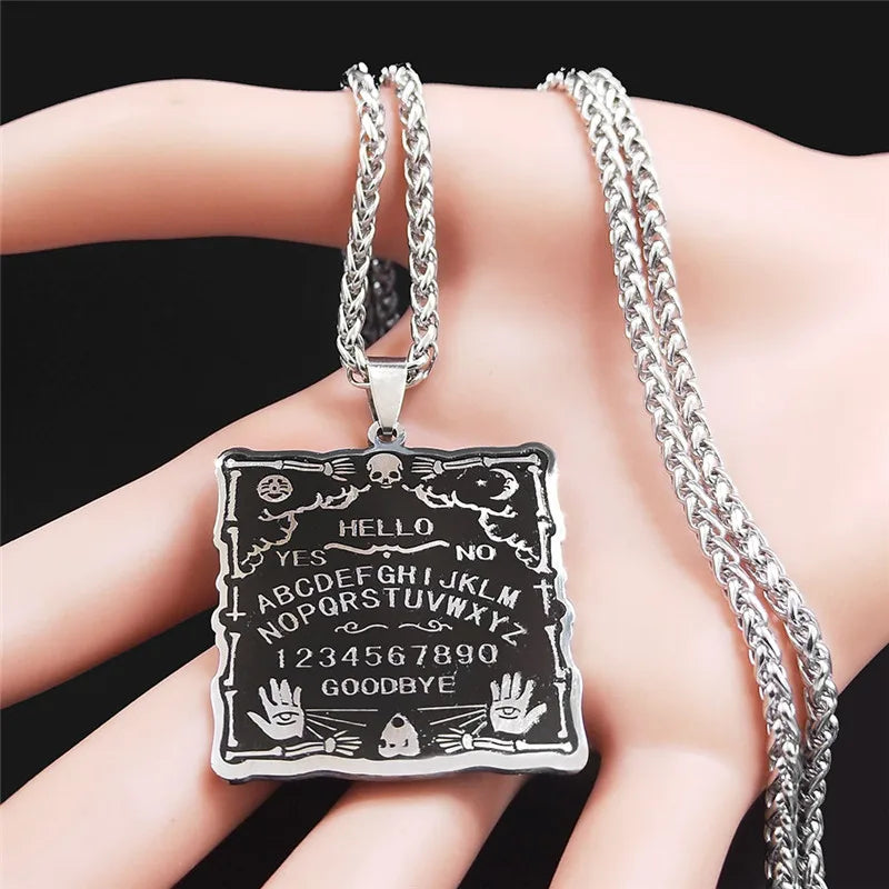 Skull Silver Pendant Divination Digital Hand Sun
