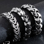Big Size 20/22/24CM Long Heavy Stainless Steel Man Bracelet Men's Link Chain Bracelets Metal Bangles Massive On Hand
