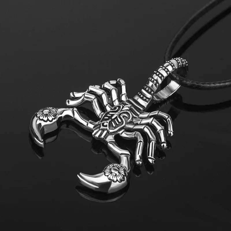 Retro Punk Men Necklace Scorpion King Rope Clavicle Long Chain Charm Pendants Necklace For Men's Gifts Gold/Silver
