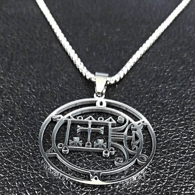 Goetia Seal Satan Pendant Necklace — Stainless Steel