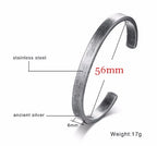 Silver Mobius Cuff Bangle Bracelet — Stainless Steel