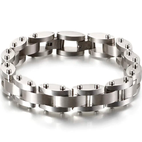 Gold Color Stainless Steel Men's Bracelets 11MM Chain Bracelet for Man Homme Men's Jewelry Best Friends Birthday Gifts