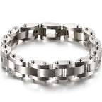 Gold Color Stainless Steel Men's Bracelets 11MM Chain Bracelet for Man Homme Men's Jewelry Best Friends Birthday Gifts