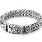 Gothic Men's Skull Head Bracelets Stainless Steel Ghost Chain Man Bracelet Punk Rock Skeleton Jewelry Gifts For