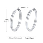 Minimal Huggie Hoop Earrings — Stainless Steel