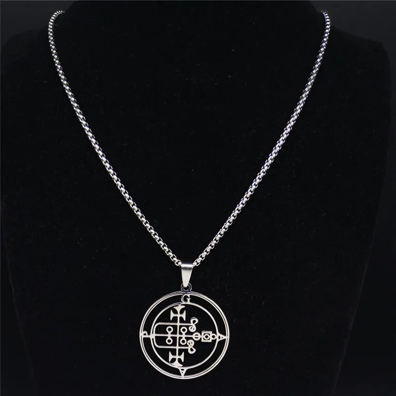 Demon Silver Pendant Seal Men/women Satan Gaap