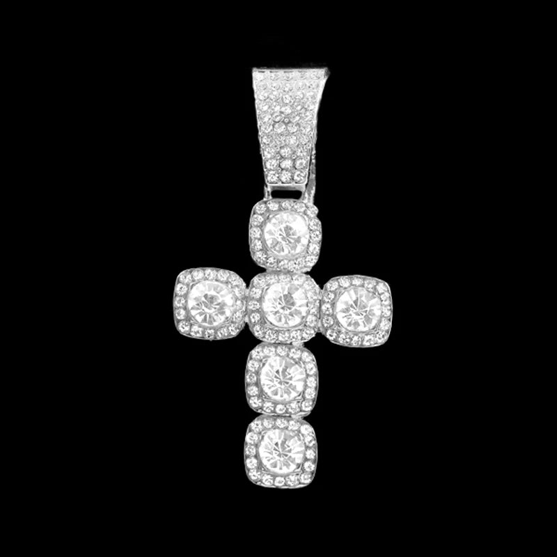 Iced Out Cuban Chain Necklace — Stainless Steel