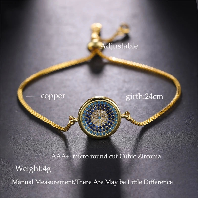 Iced Out Hamsa Copper Bracelet — Adjustable
