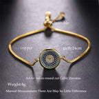 Iced Out Hamsa Copper Bracelet — Adjustable