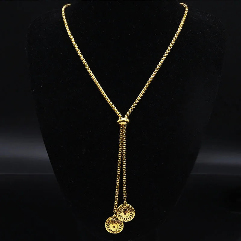 Flower of Life Pendant — Gold Stainless