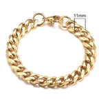Chunky Curb Chain Bracelet 11mm — Stainless Steel