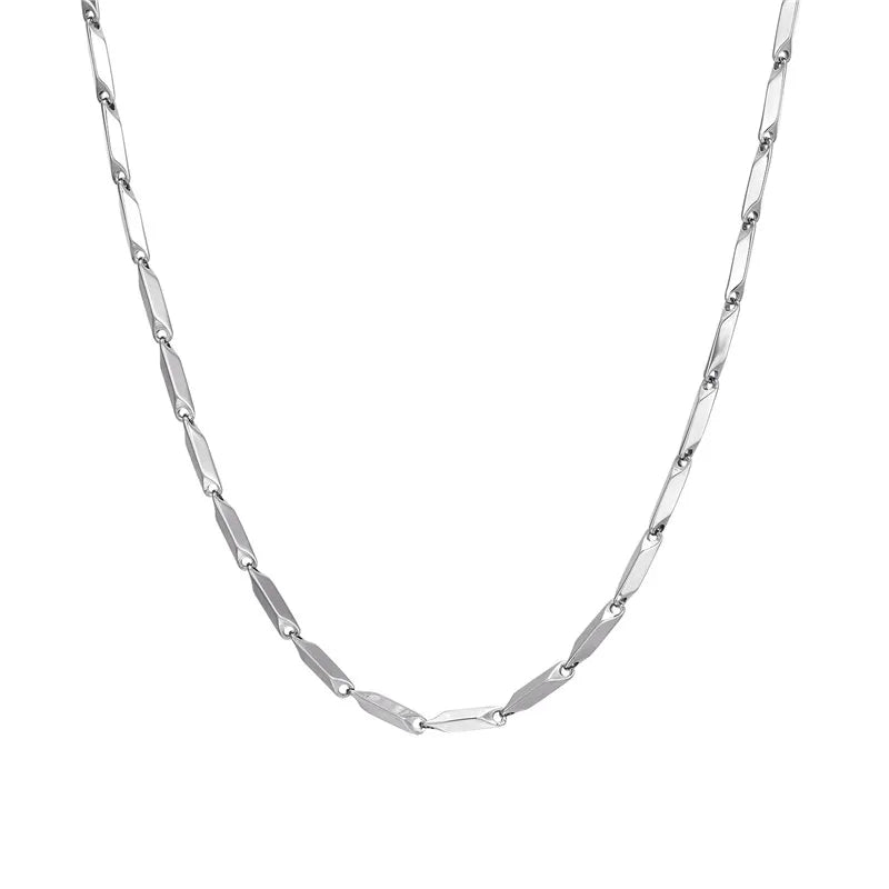 Rhombus Chain Necklace 2mm & 3mm — Stainless Steel, 50cm & 60cm