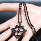 Statement Black Chain Necklace — Stainless Steel
